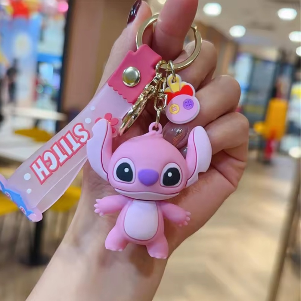 New Stitch Cute keychain cartoon key chain accessories key ring bag Backpack